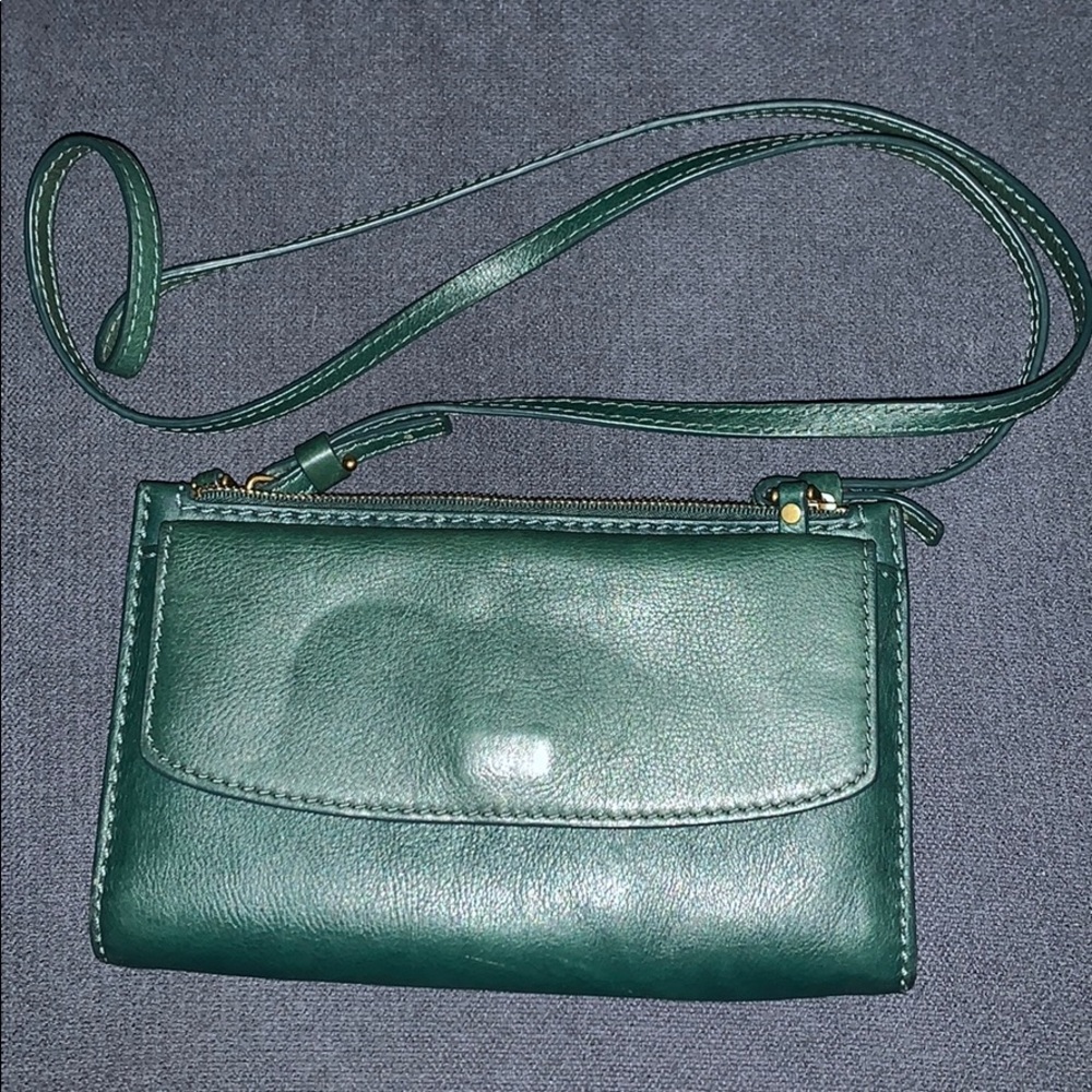 Fossil Green Crossbody Bag Eyes Design